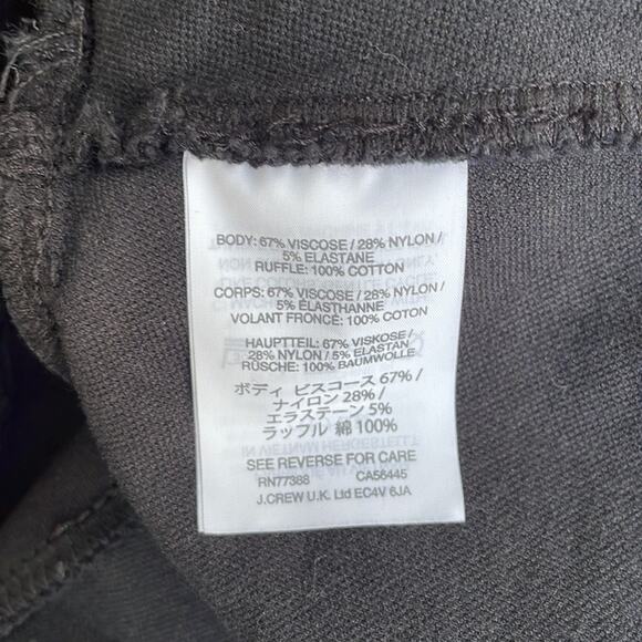 J.Crew Velvet Black Babydoll Tank Top Preppy Dark Goth Stretchy Holiday Cocktail - Picture 5 of 5